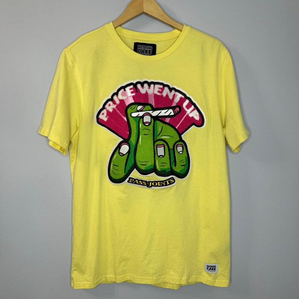 Wedding Cake Men’s Price Went Up Graphic T-Shirt Yellow XL